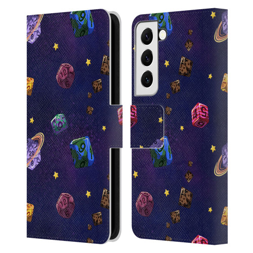 Carla Morrow Patterns Dice Numbers Leather Book Wallet Case Cover For Samsung Galaxy S22 5G