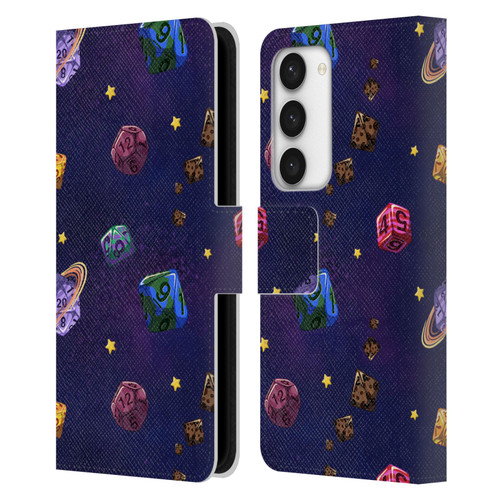 Carla Morrow Patterns Dice Numbers Leather Book Wallet Case Cover For Samsung Galaxy S23 5G