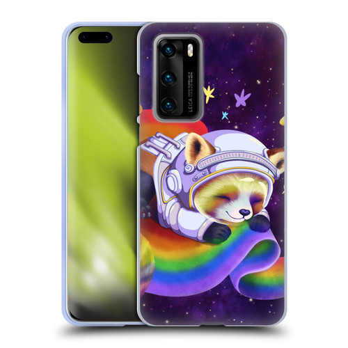 Carla Morrow Rainbow Animals Red Panda Sleeping Soft Gel Case for Huawei P40 5G