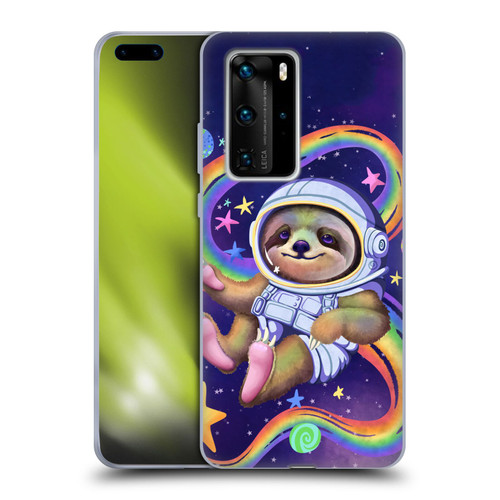 Carla Morrow Rainbow Animals Sloth Wearing A Space Suit Soft Gel Case for Huawei P40 Pro / P40 Pro Plus 5G