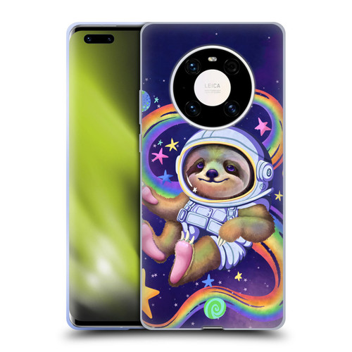 Carla Morrow Rainbow Animals Sloth Wearing A Space Suit Soft Gel Case for Huawei Mate 40 Pro 5G