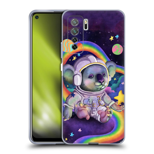Carla Morrow Rainbow Animals Koala In Space Soft Gel Case for Huawei Nova 7 SE/P40 Lite 5G