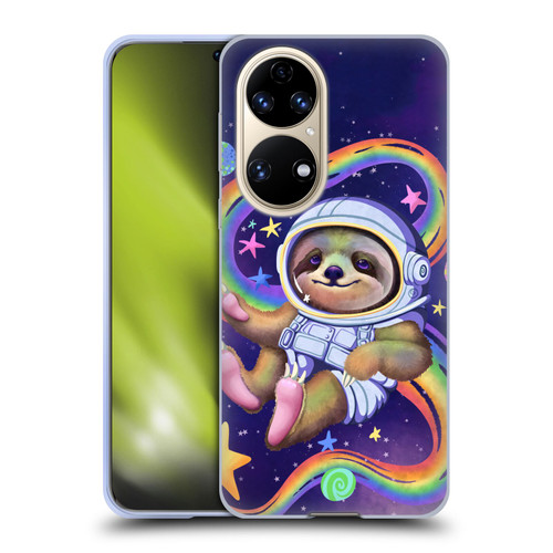 Carla Morrow Rainbow Animals Sloth Wearing A Space Suit Soft Gel Case for Huawei P50