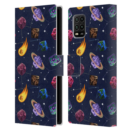 Carla Morrow Patterns Colorful Space Dice Leather Book Wallet Case Cover For Xiaomi Mi 10 Lite 5G