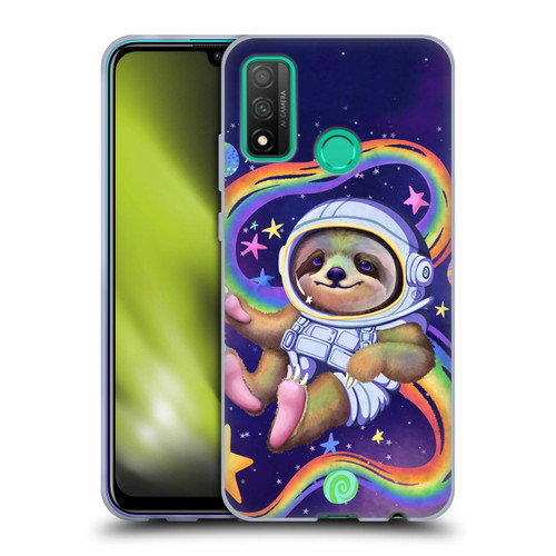 Carla Morrow Rainbow Animals Sloth Wearing A Space Suit Soft Gel Case for Huawei P Smart (2020)