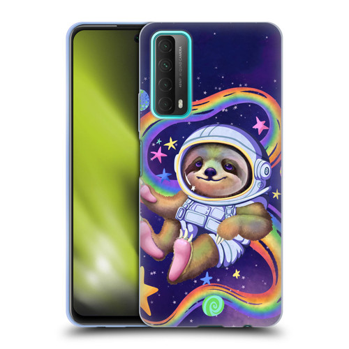 Carla Morrow Rainbow Animals Sloth Wearing A Space Suit Soft Gel Case for Huawei P Smart (2021)