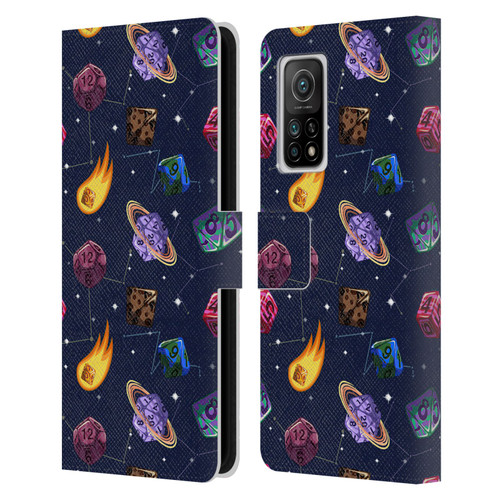 Carla Morrow Patterns Colorful Space Dice Leather Book Wallet Case Cover For Xiaomi Mi 10T 5G