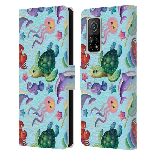 Carla Morrow Patterns Sea Life Leather Book Wallet Case Cover For Xiaomi Mi 10T 5G