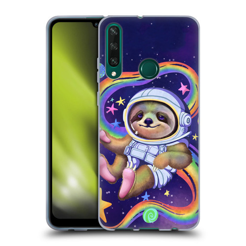 Carla Morrow Rainbow Animals Sloth Wearing A Space Suit Soft Gel Case for Huawei Y6p