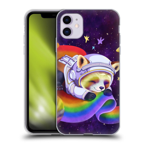 Carla Morrow Rainbow Animals Red Panda Sleeping Soft Gel Case for Apple iPhone 11