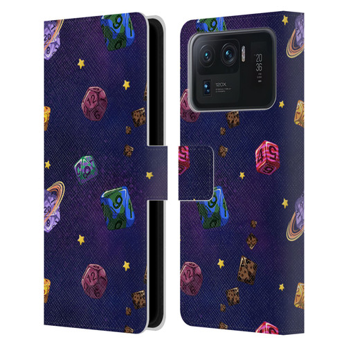 Carla Morrow Patterns Dice Numbers Leather Book Wallet Case Cover For Xiaomi Mi 11 Ultra
