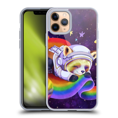 Carla Morrow Rainbow Animals Red Panda Sleeping Soft Gel Case for Apple iPhone 11 Pro