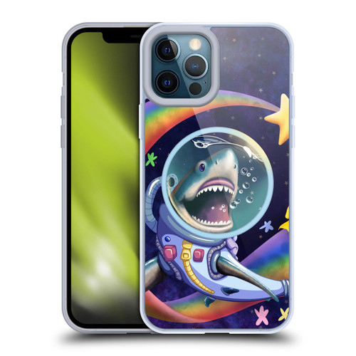 Carla Morrow Rainbow Animals Shark & Fish In Space Soft Gel Case for Apple iPhone 12 Pro Max