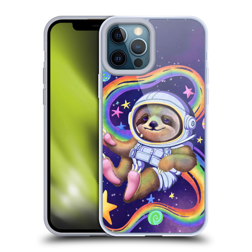 Carla Morrow Rainbow Animals Sloth Wearing A Space Suit Soft Gel Case for Apple iPhone 12 Pro Max