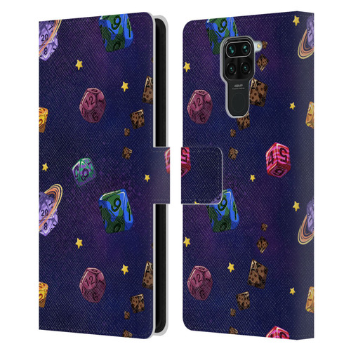 Carla Morrow Patterns Dice Numbers Leather Book Wallet Case Cover For Xiaomi Redmi Note 9 / Redmi 10X 4G