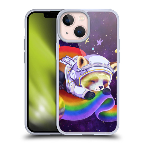 Carla Morrow Rainbow Animals Red Panda Sleeping Soft Gel Case for Apple iPhone 13 Mini