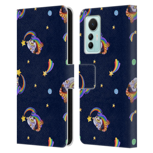 Carla Morrow Patterns Red Panda Leather Book Wallet Case Cover For Xiaomi 12 Lite