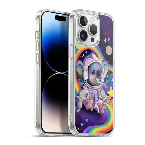 Carla Morrow Rainbow Animals Koala In Space Soft Gel Case for Apple iPhone 13 Pro Max & MagSafe