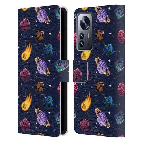 Carla Morrow Patterns Colorful Space Dice Leather Book Wallet Case Cover For Xiaomi 12 Pro
