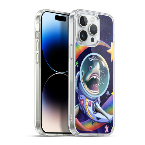 Carla Morrow Rainbow Animals Shark & Fish In Space Soft Gel Case for Apple iPhone 13 Pro Max & MagSafe