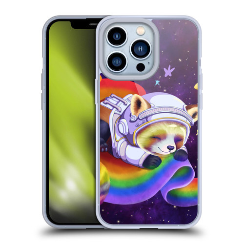 Carla Morrow Rainbow Animals Red Panda Sleeping Soft Gel Case for Apple iPhone 13 Pro