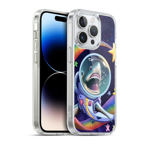 Carla Morrow Rainbow Animals Shark & Fish In Space Soft Gel Case for Apple iPhone 13 Pro & MagSafe
