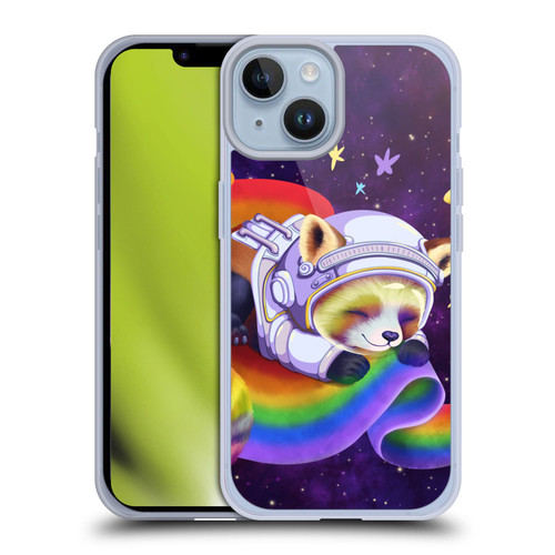 Carla Morrow Rainbow Animals Red Panda Sleeping Soft Gel Case for Apple iPhone 14