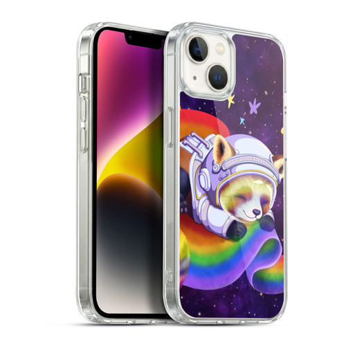 Carla Morrow Rainbow Animals Red Panda Sleeping Soft Gel Case for Apple iPhone 14 Plus & MagSafe