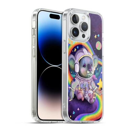 Carla Morrow Rainbow Animals Koala In Space Soft Gel Case for Apple iPhone 14 Pro Max & MagSafe