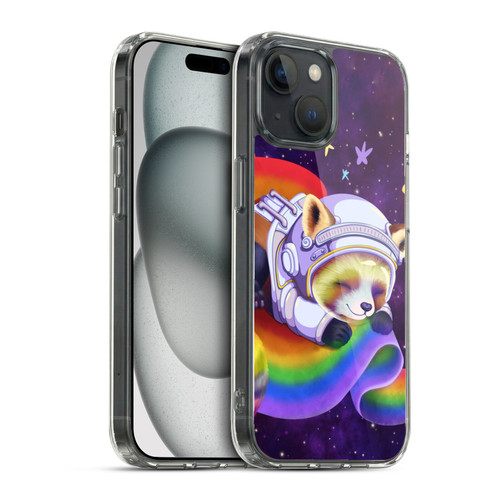 Carla Morrow Rainbow Animals Red Panda Sleeping Soft Gel Case for Apple iPhone 15 & MagSafe