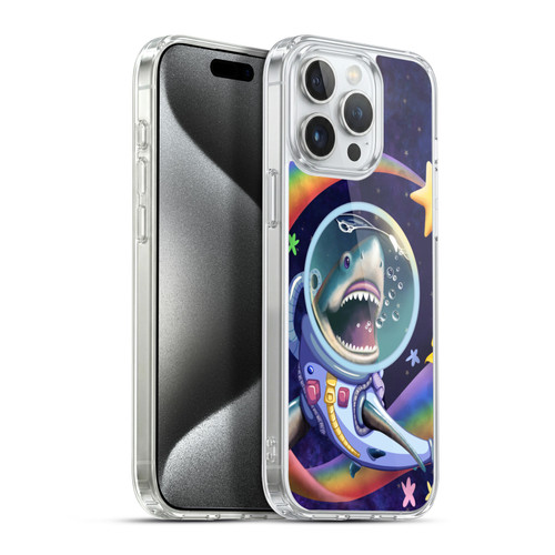 Carla Morrow Rainbow Animals Shark & Fish In Space Soft Gel Case for Apple iPhone 15 Pro Max & MagSafe