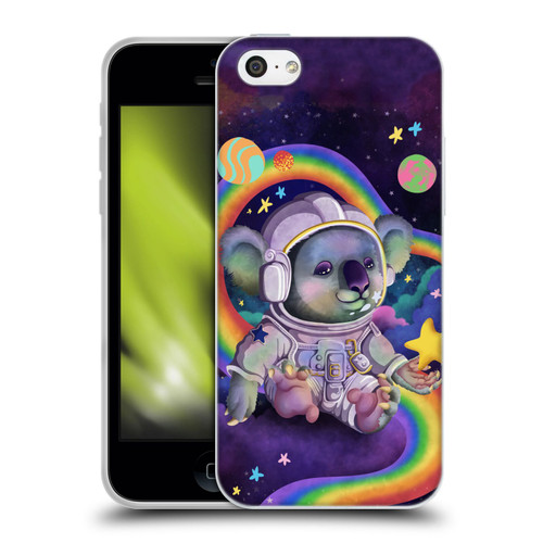 Carla Morrow Rainbow Animals Koala In Space Soft Gel Case for Apple iPhone 5c