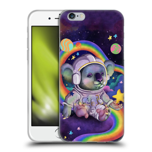 Carla Morrow Rainbow Animals Koala In Space Soft Gel Case for Apple iPhone 6 / iPhone 6s