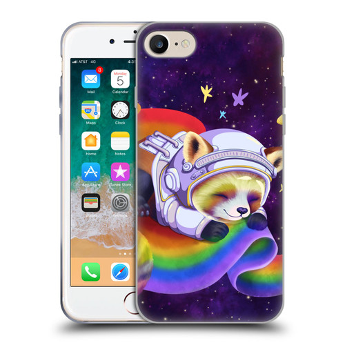 Carla Morrow Rainbow Animals Red Panda Sleeping Soft Gel Case for Apple iPhone 7 / 8 / SE 2020 & 2022