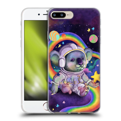 Carla Morrow Rainbow Animals Koala In Space Soft Gel Case for Apple iPhone 7 Plus / iPhone 8 Plus