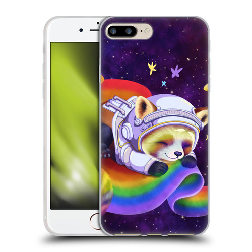 Carla Morrow Rainbow Animals Red Panda Sleeping Soft Gel Case for Apple iPhone 7 Plus / iPhone 8 Plus
