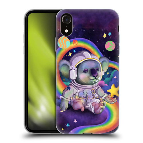 Carla Morrow Rainbow Animals Koala In Space Soft Gel Case for Apple iPhone XR
