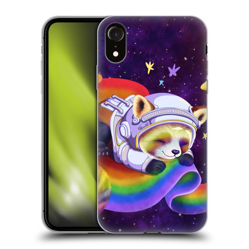 Carla Morrow Rainbow Animals Red Panda Sleeping Soft Gel Case for Apple iPhone XR