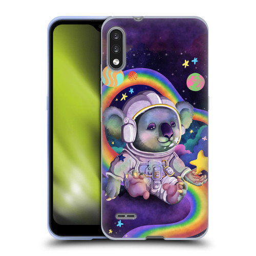 Carla Morrow Rainbow Animals Koala In Space Soft Gel Case for LG K22
