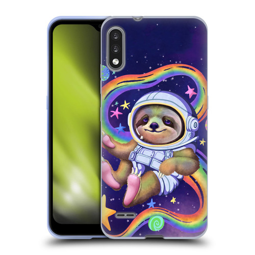 Carla Morrow Rainbow Animals Sloth Wearing A Space Suit Soft Gel Case for LG K22