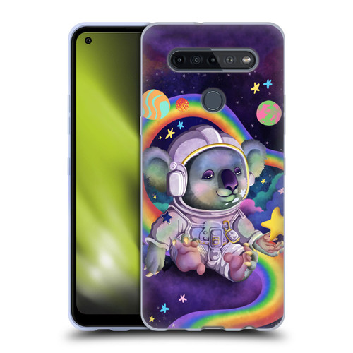 Carla Morrow Rainbow Animals Koala In Space Soft Gel Case for LG K51S
