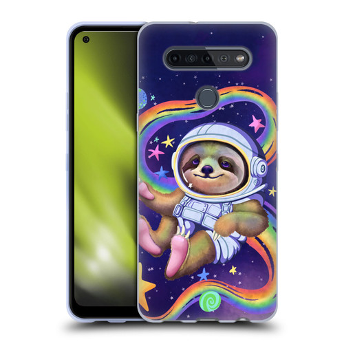 Carla Morrow Rainbow Animals Sloth Wearing A Space Suit Soft Gel Case for LG K51S