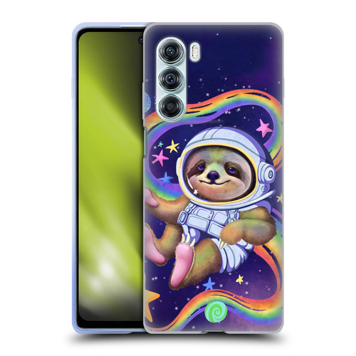 Carla Morrow Rainbow Animals Sloth Wearing A Space Suit Soft Gel Case for Motorola Edge S30 / Moto G200 5G