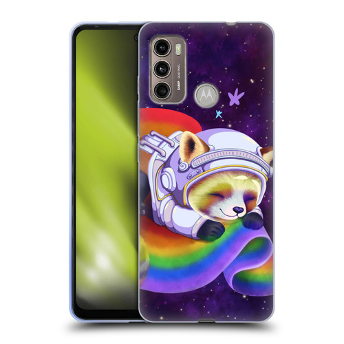 Carla Morrow Rainbow Animals Red Panda Sleeping Soft Gel Case for Motorola Moto G60 / Moto G40 Fusion