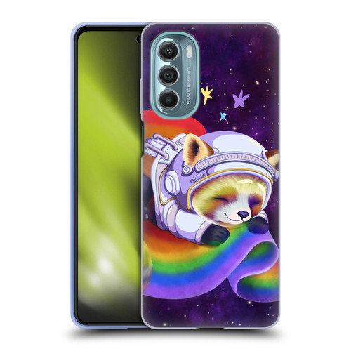 Carla Morrow Rainbow Animals Red Panda Sleeping Soft Gel Case for Motorola Moto G Stylus 5G (2022)