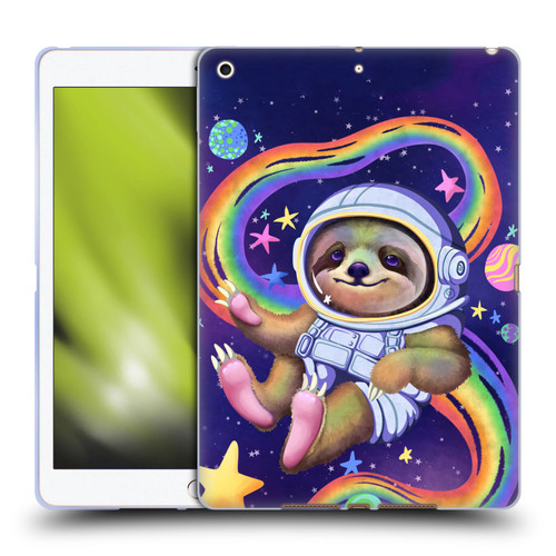 Carla Morrow Rainbow Animals Sloth Wearing A Space Suit Soft Gel Case for Apple iPad 10.2 2019/2020/2021