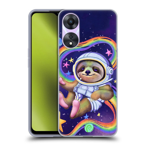 Carla Morrow Rainbow Animals Sloth Wearing A Space Suit Soft Gel Case for OPPO A78 4G