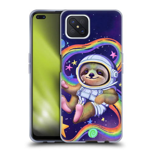 Carla Morrow Rainbow Animals Sloth Wearing A Space Suit Soft Gel Case for OPPO Reno4 Z 5G