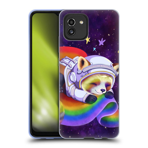 Carla Morrow Rainbow Animals Red Panda Sleeping Soft Gel Case for Samsung Galaxy A03 (2021)