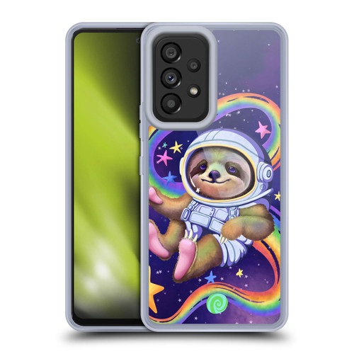 Carla Morrow Rainbow Animals Sloth Wearing A Space Suit Soft Gel Case for Samsung Galaxy A53 5G (2022)